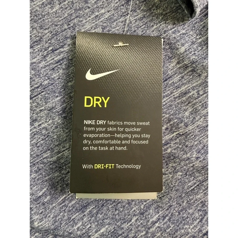 NWT Nike Dri-Fit Swim Men's Long-Sleeve Hydroguard Swim Shirt Navy Medium